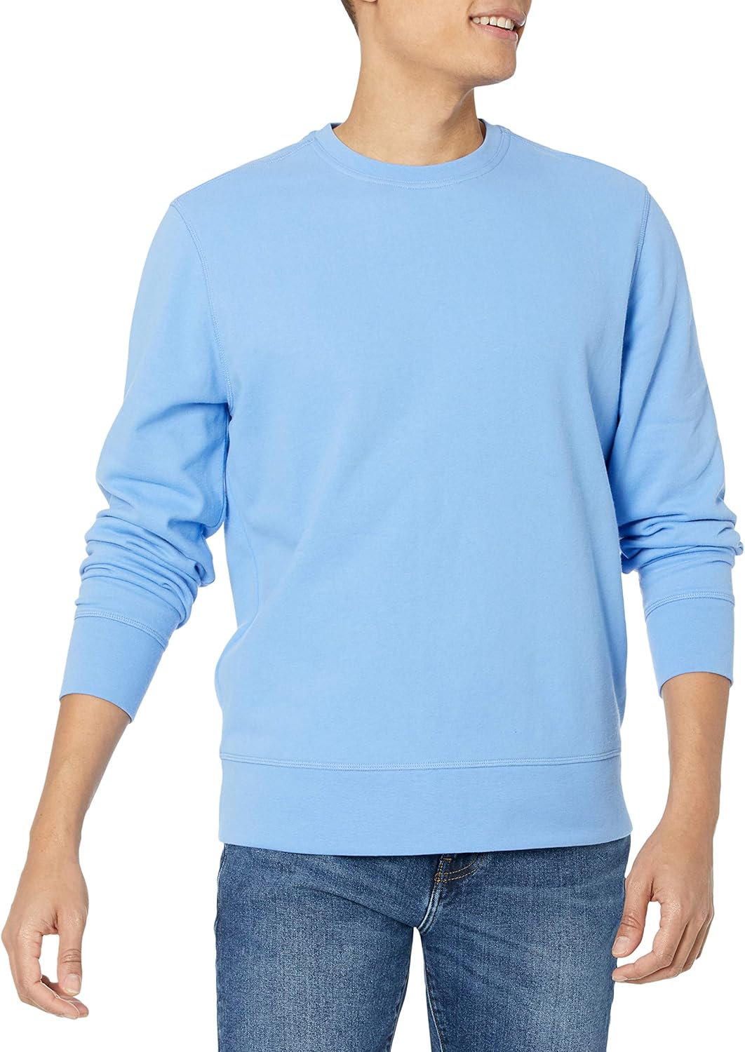 Men's Long-Sve Lightweight  Terry Crewneck Sweatshirt